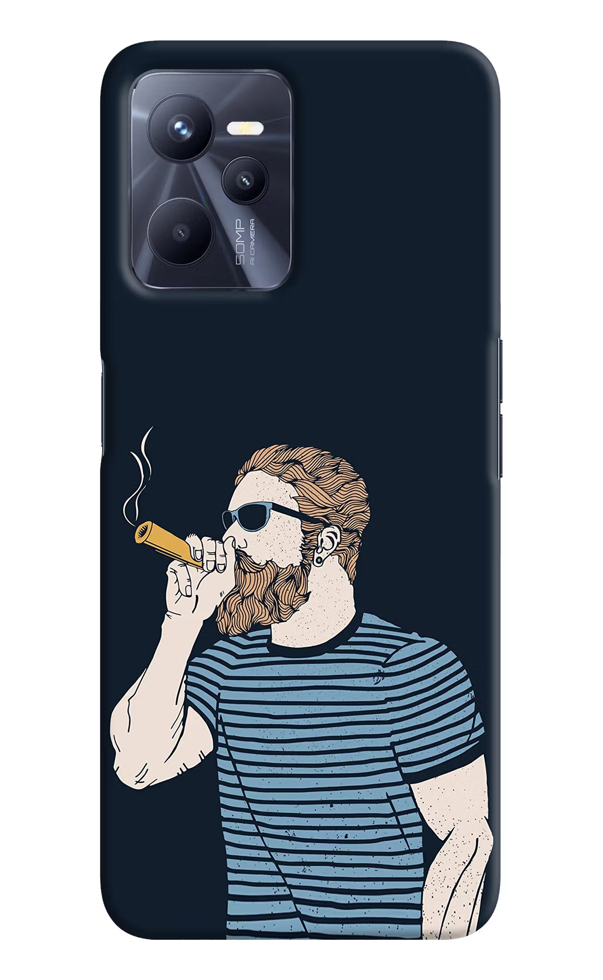 Smoking Realme C35 Hard Case Back Cover by Casekaro