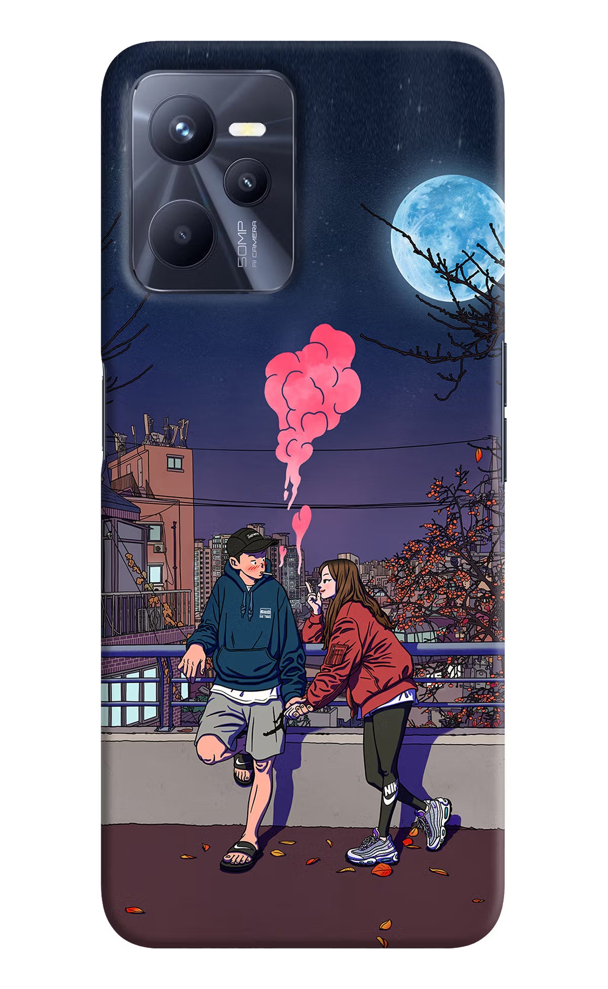 Chilling Couple Realme C35 Hard Case Back Cover by Casekaro