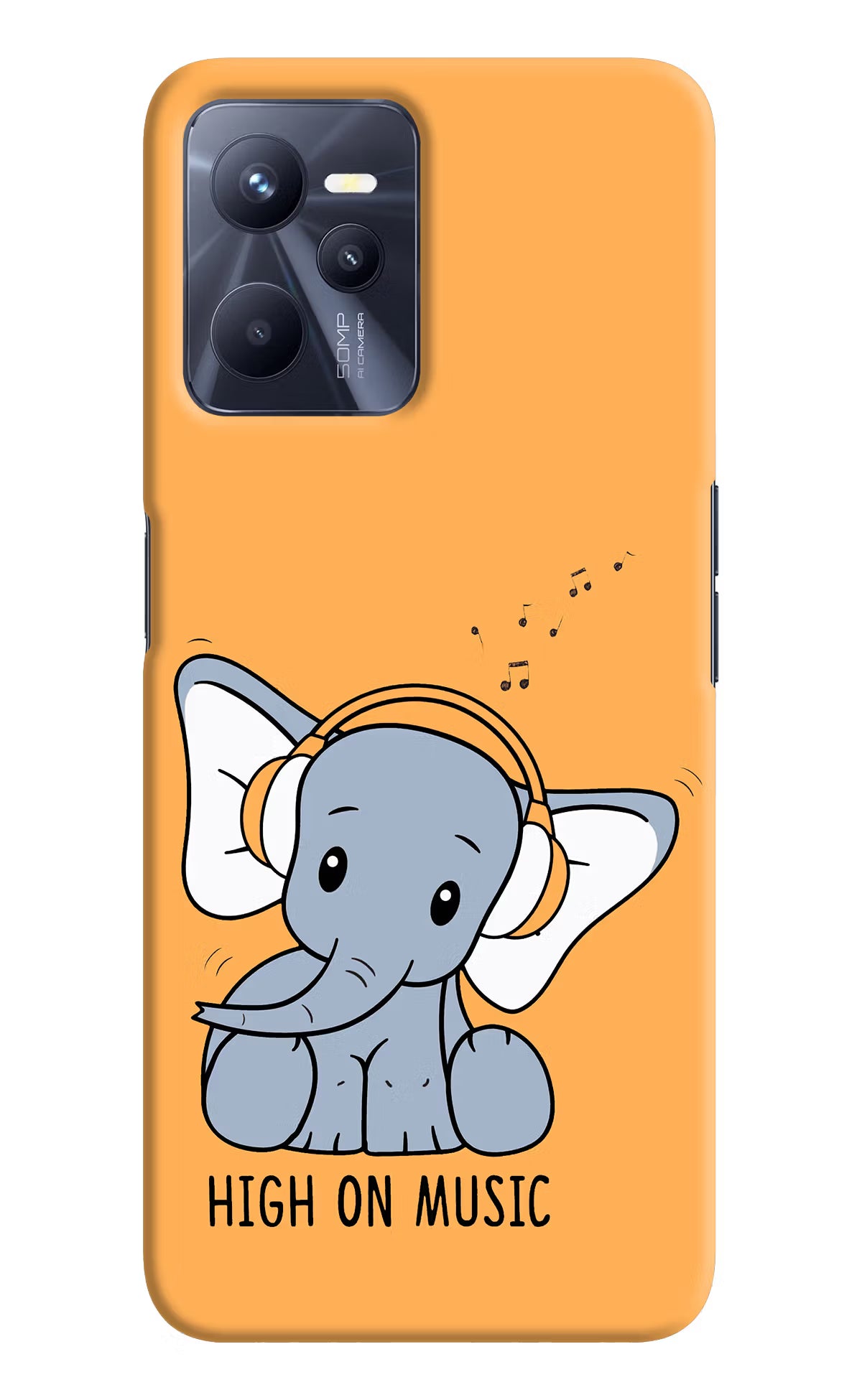 High On Music Realme C35 Hard Case Back Cover by Casekaro