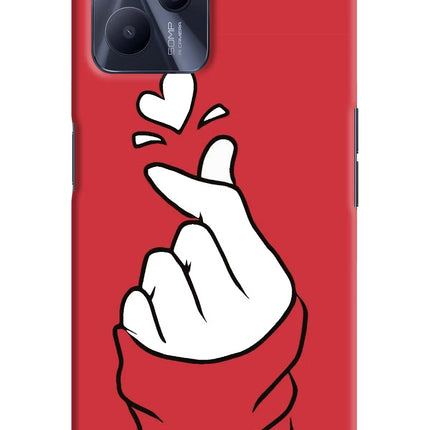 Korean Love Sign Realme C35 Hard Case Back Cover by Casekaro