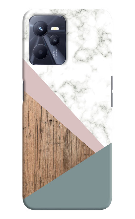 Marble wood Abstract Realme C35 Hard Case Back Cover by Casekaro