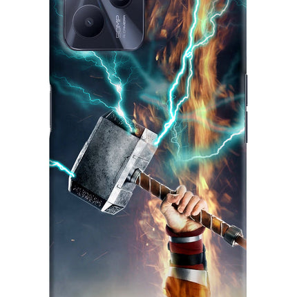 Thor Hammer Mjolnir Realme C35 Hard Case Back Cover by Casekaro