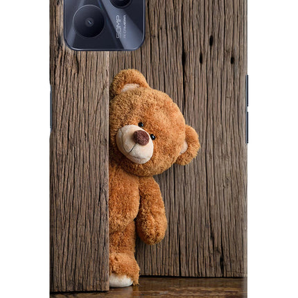 Teddy Wooden Realme C35 Hard Case Back Cover by Casekaro