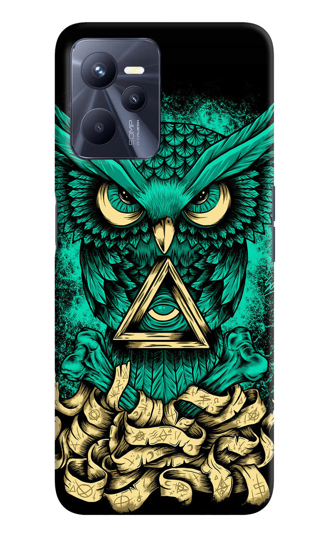 Green Owl Realme C35 Hard Case Back Cover by Casekaro