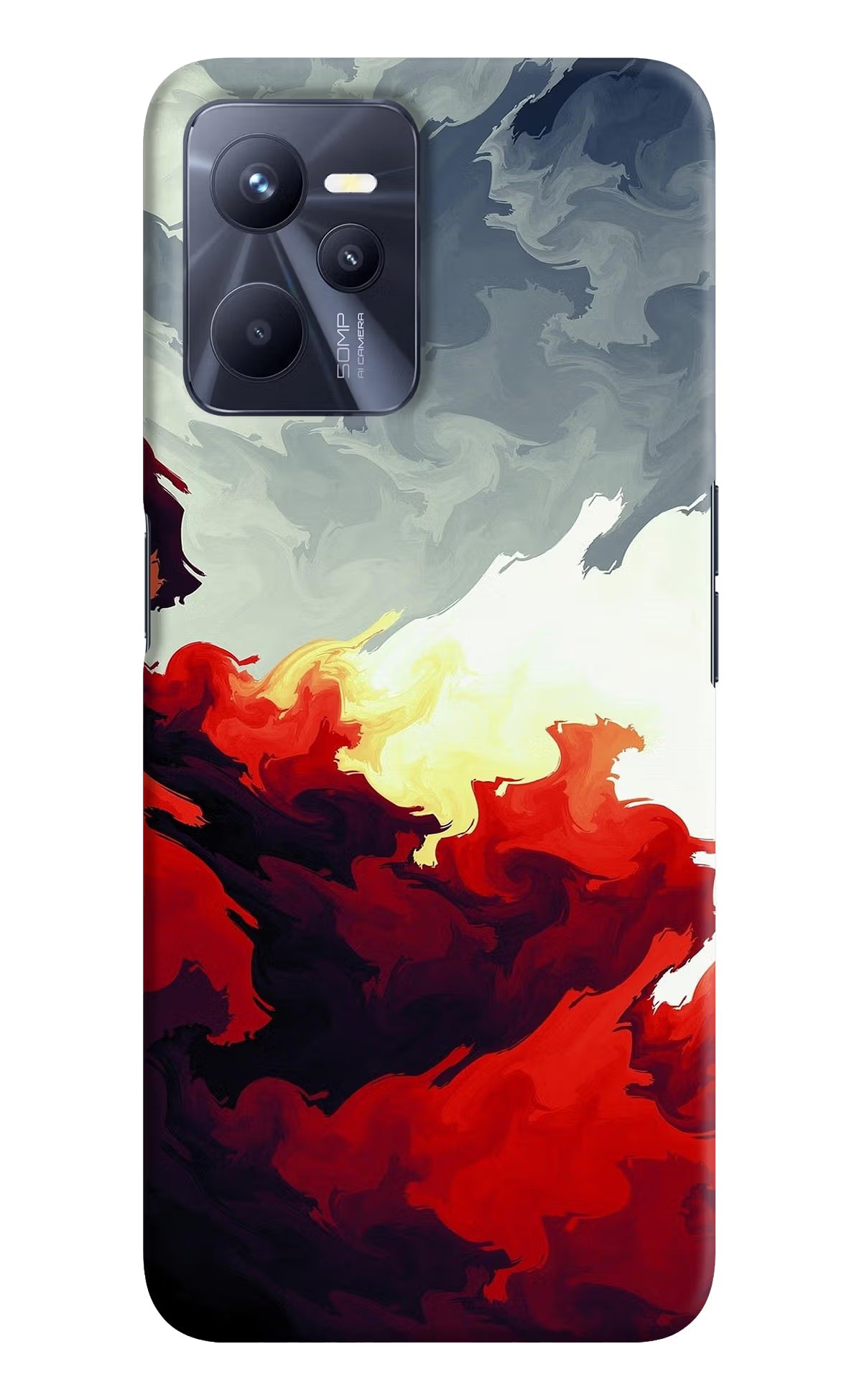 Fire Cloud Realme C35 Hard Case Back Cover by Casekaro