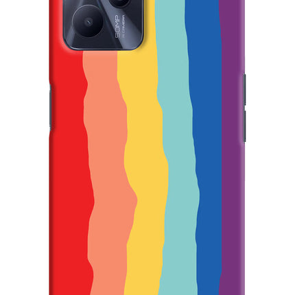 Rainbow Realme C35 Hard Case Back Cover by Casekaro