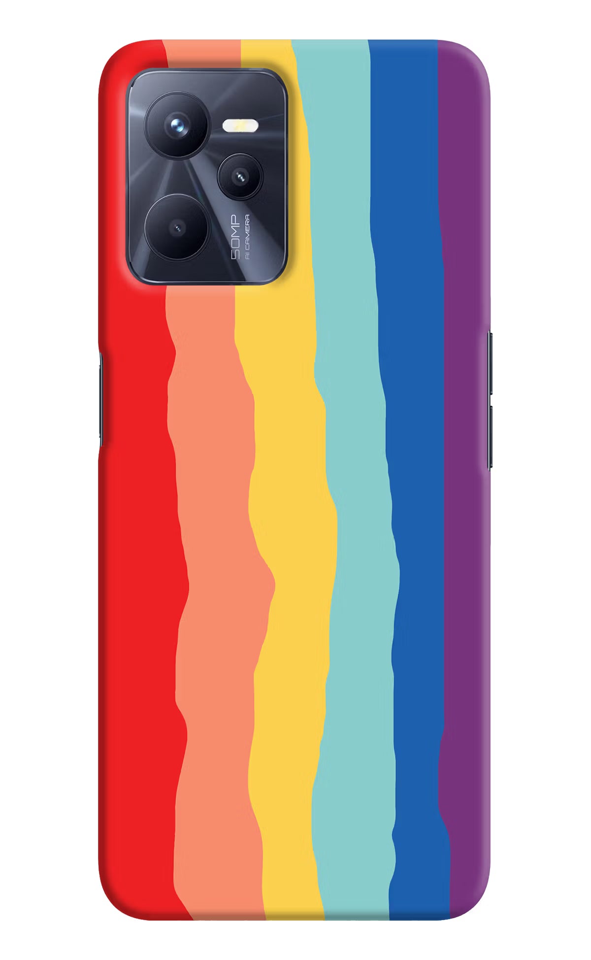 Rainbow Realme C35 Hard Case Back Cover by Casekaro