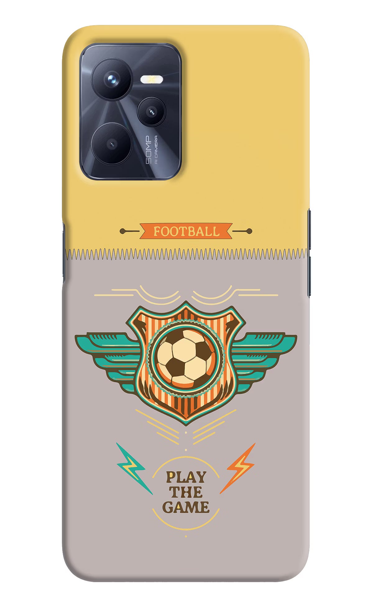 Football Realme C35 Hard Case Back Cover by Casekaro