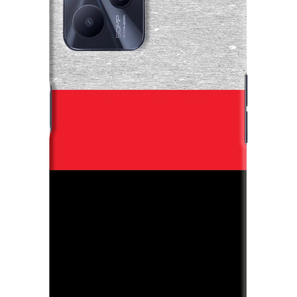 Tri Color Pattern Realme C35 Hard Case Back Cover by Casekaro