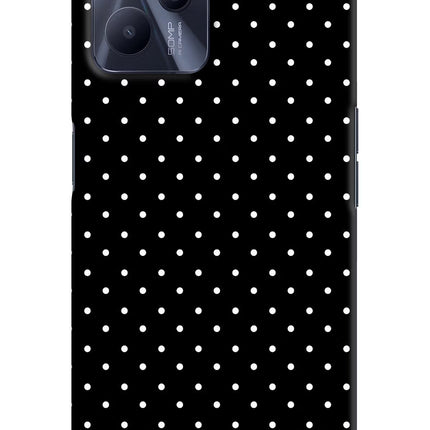 White Dots Realme C35 Hard Case Back Cover by Casekaro