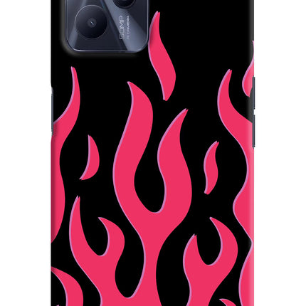 Fire Flames Realme C35 Hard Case Back Cover by Casekaro