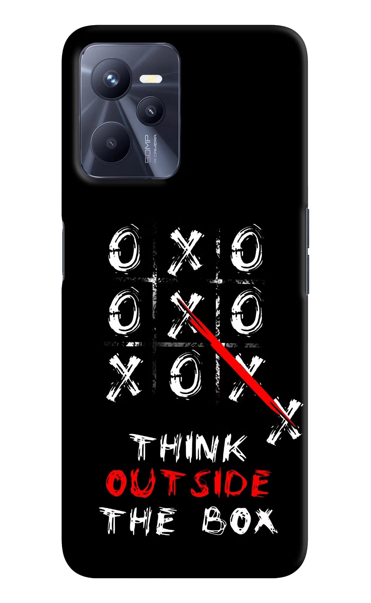 Think out of the BOX Realme C35 Hard Case Back Cover by Casekaro