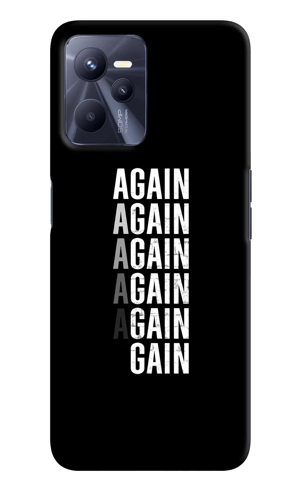 Again Again Gain Realme C35 Hard Case Back Cover by Casekaro