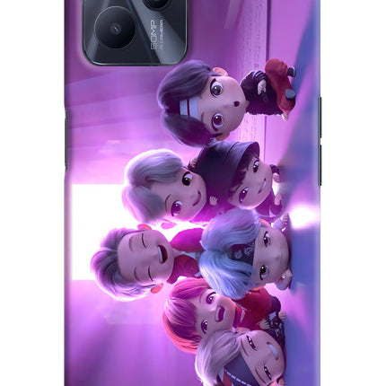 BTS Chibi Realme C35 Hard Case Back Cover by Casekaro