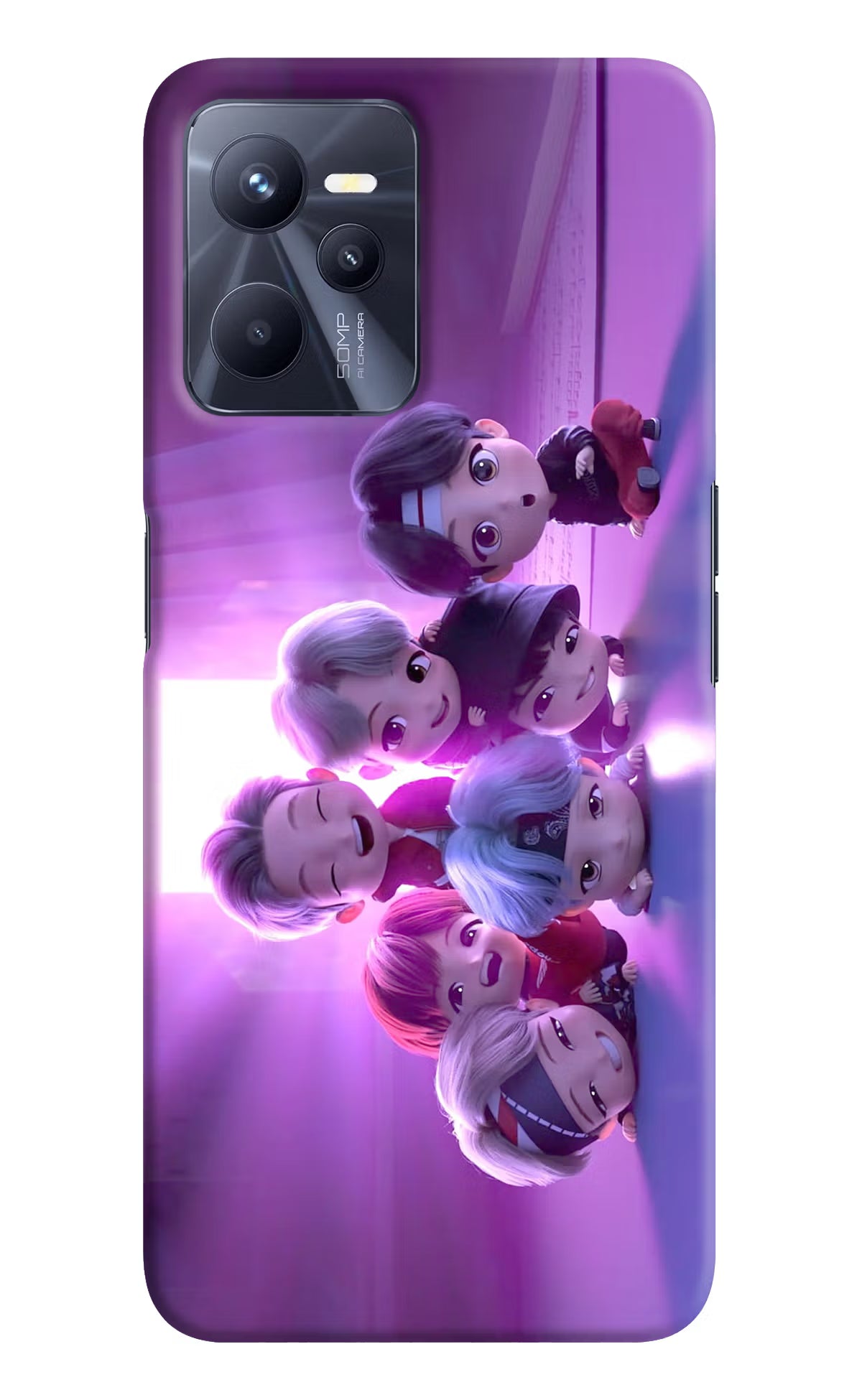 BTS Chibi Realme C35 Hard Case Back Cover by Casekaro