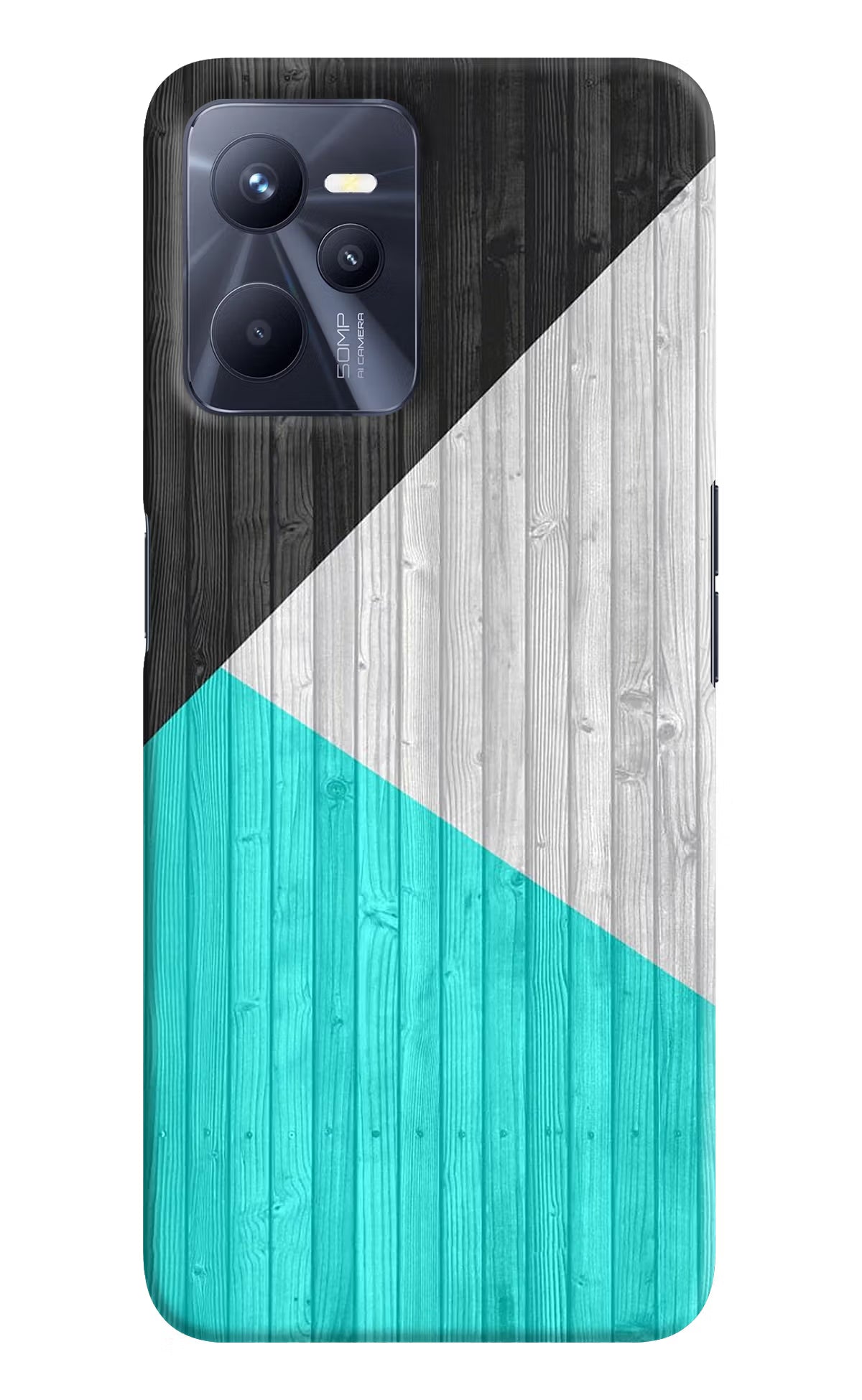 Wooden Abstract Realme C35 Hard Case Back Cover by Casekaro