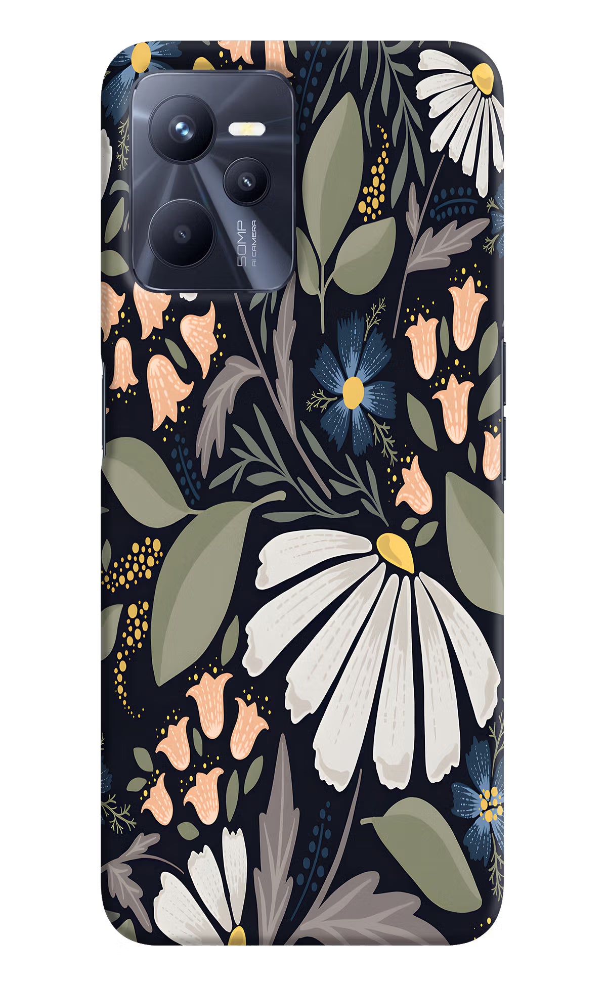Flowers Art Realme C35 Hard Case Back Cover by Casekaro