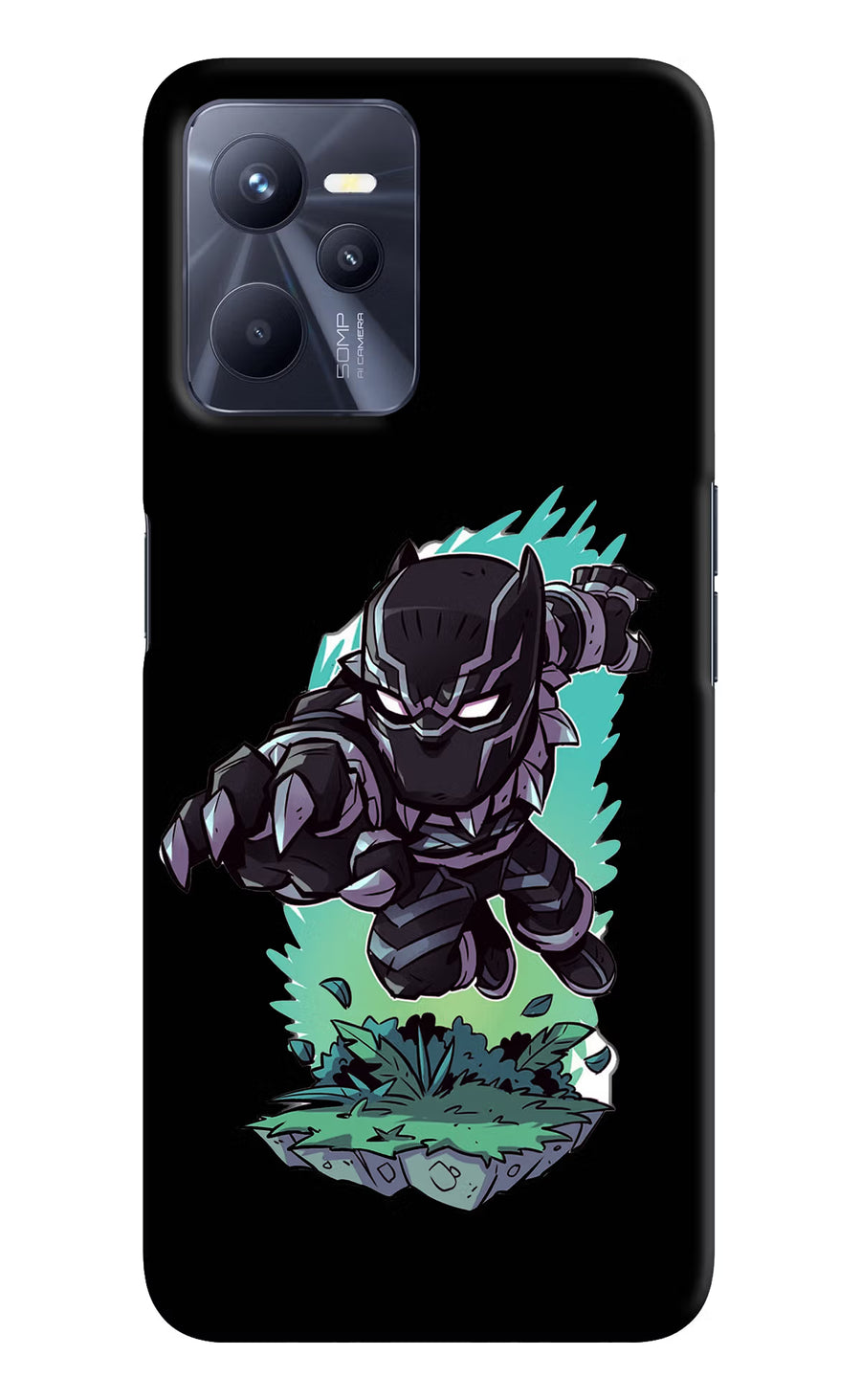 Black Panther Realme C35 Back Cover, Hard case