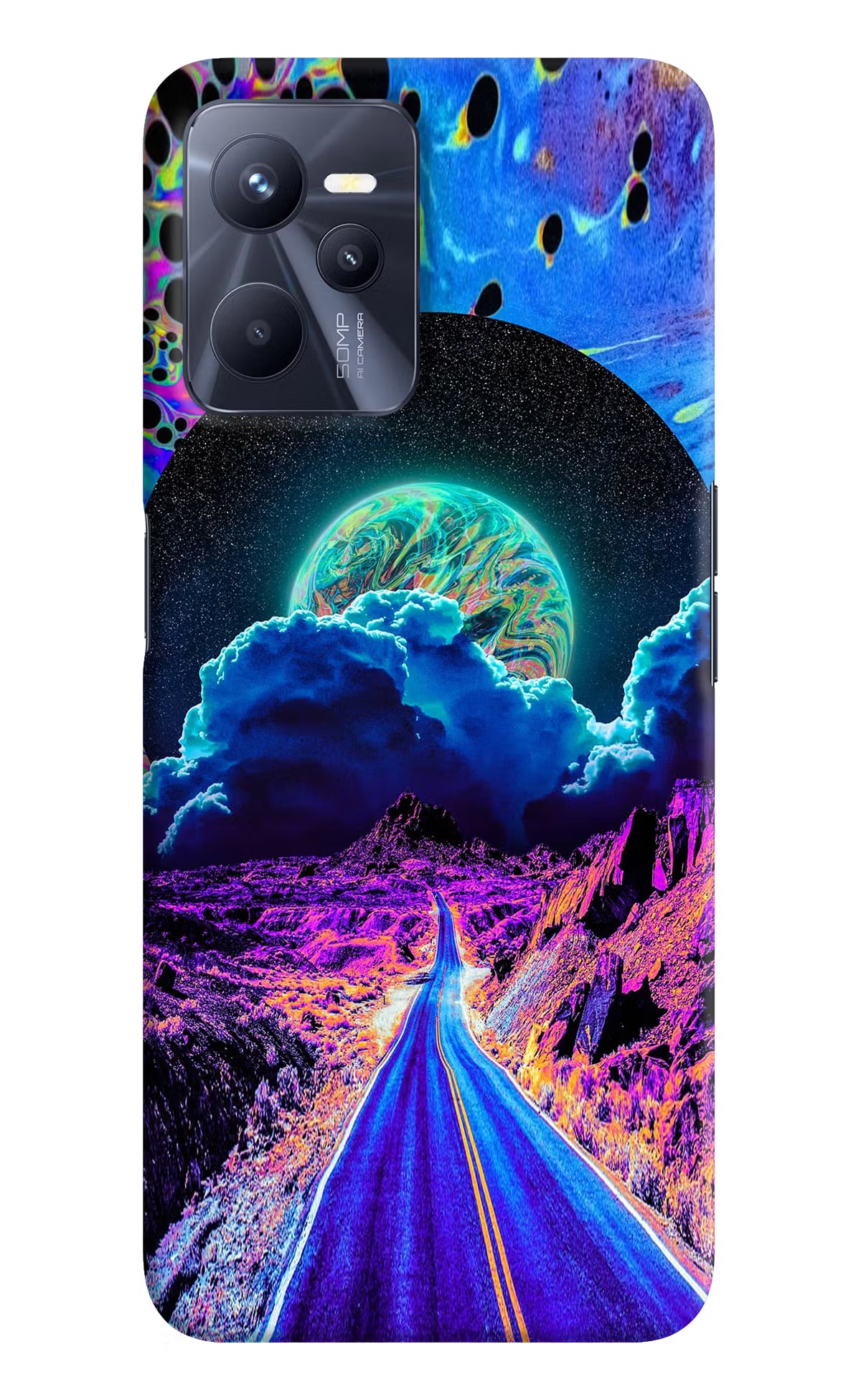 Psychedelic Painting Realme C35 Hard Case Back Cover by Casekaro