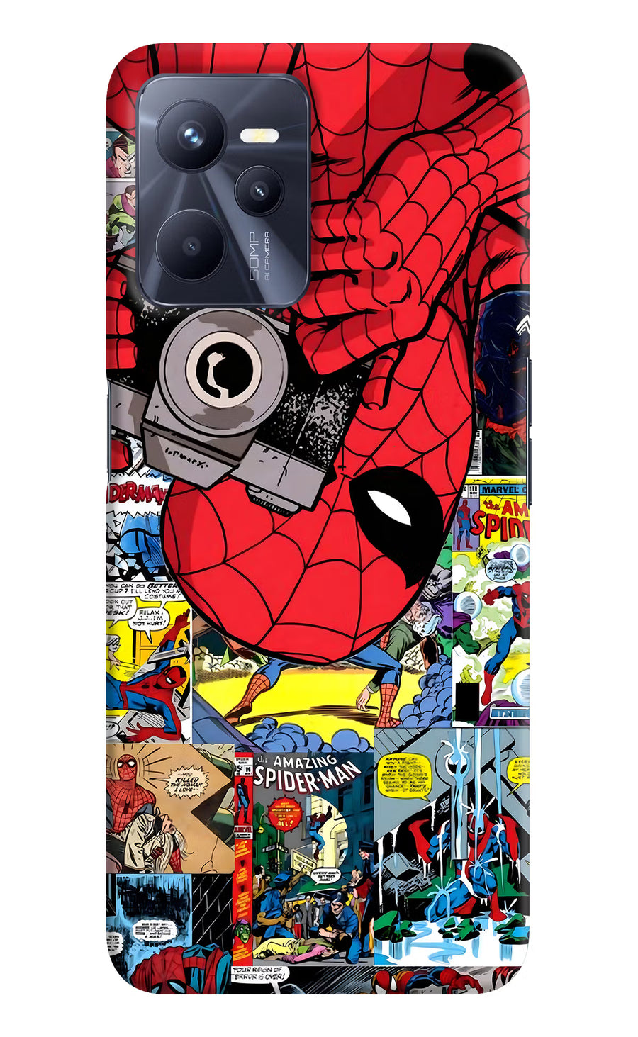 Spider Man Realme C35 Back Cover, Hard case