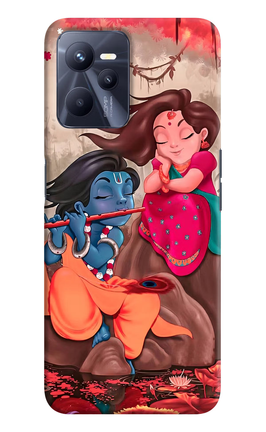 Radhe Krishna Realme C35 Back Cover, Hard case