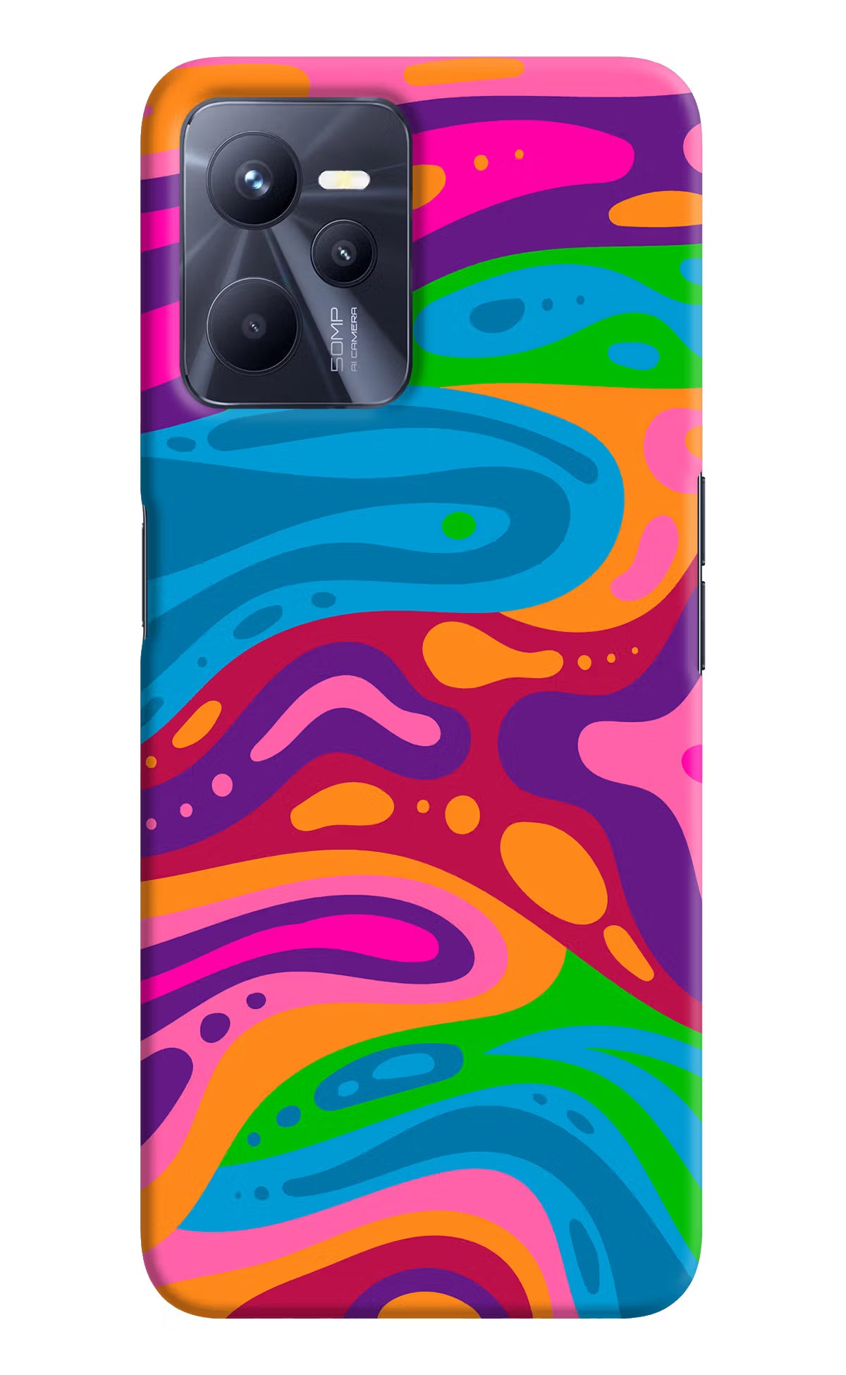 Trippy Pattern Realme C35 Hard Case Back Cover by Casekaro
