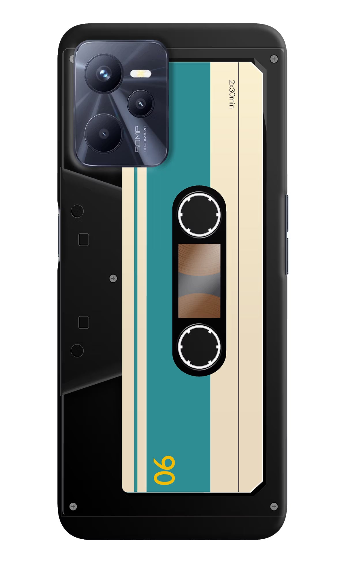 Cassette Realme C35 Hard Case Back Cover by Casekaro