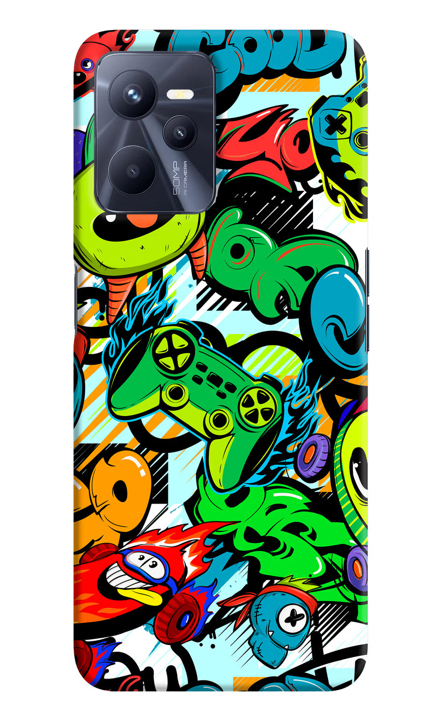 Game Doodle Realme C35 Back Cover, Hard case