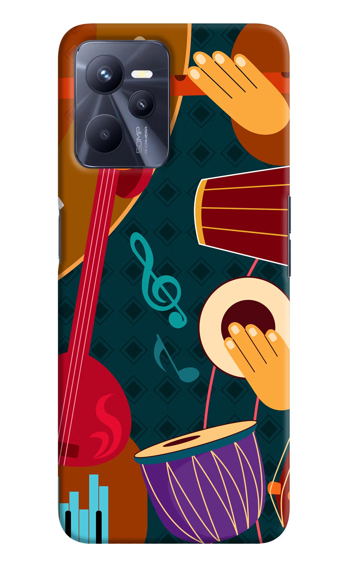 Music Instrument Realme C35 Hard Case Back Cover by Casekaro