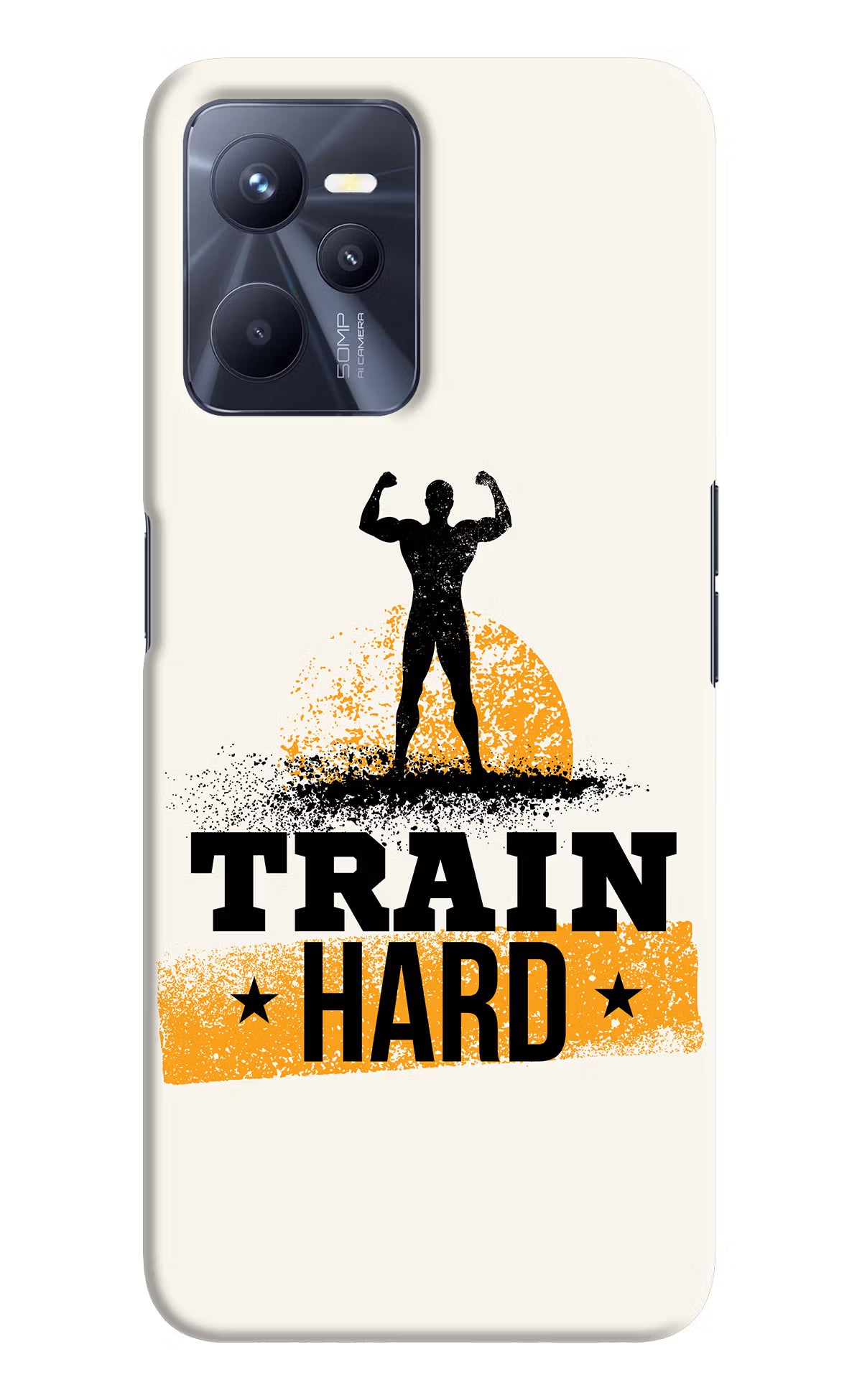 Train Hard Realme C35 Hard Case Back Cover by Casekaro