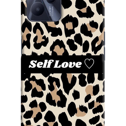 Leopard Print Self Love Realme C35 Hard Case Back Cover by Casekaro