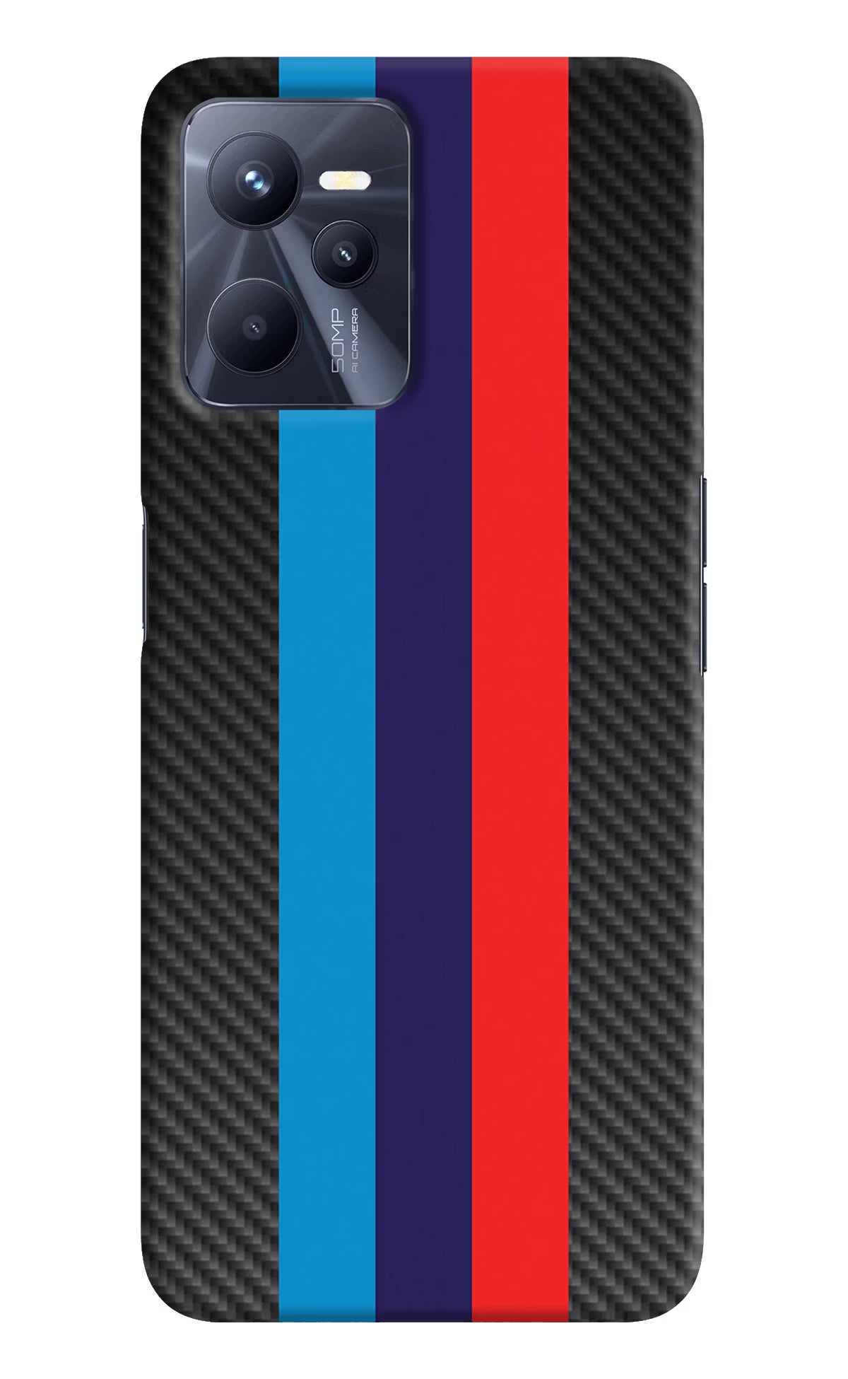 BMW Stripes Pattern Realme C35 Hard Case Back Cover by Casekaro