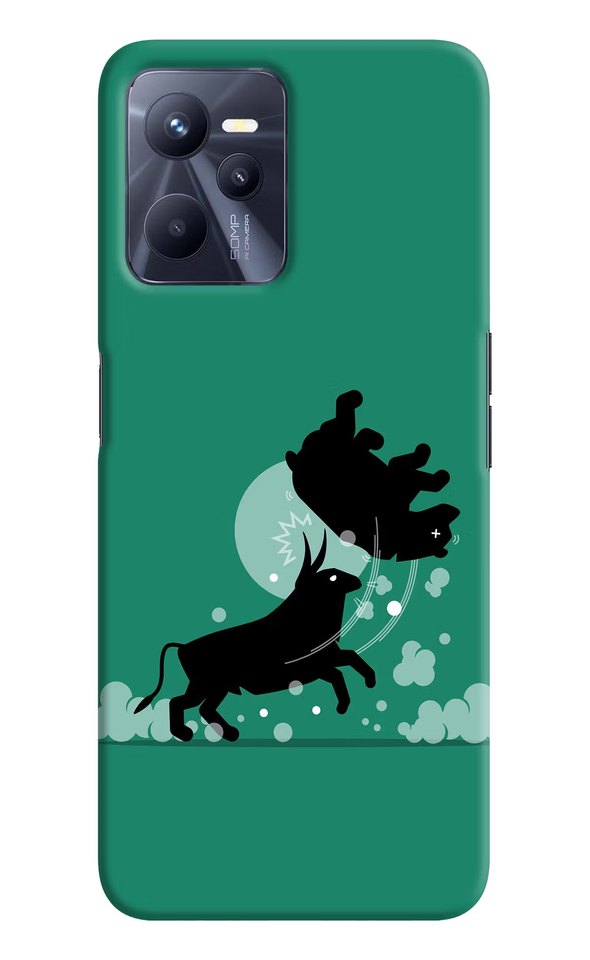Bull Conqueror Realme C35 Hard Case Back Cover by Casekaro