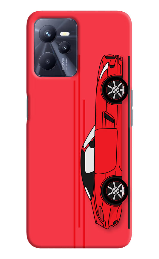 Red Velocity Realme C35 Hard Case Back Cover by Casekaro