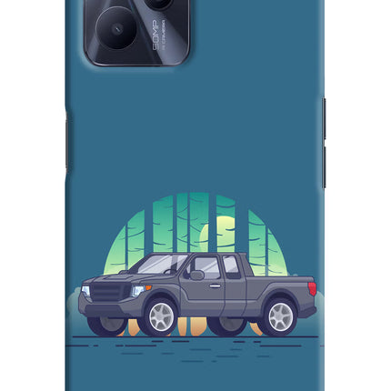 Retro Garage Vibe Realme C35 Hard Case Back Cover by Casekaro