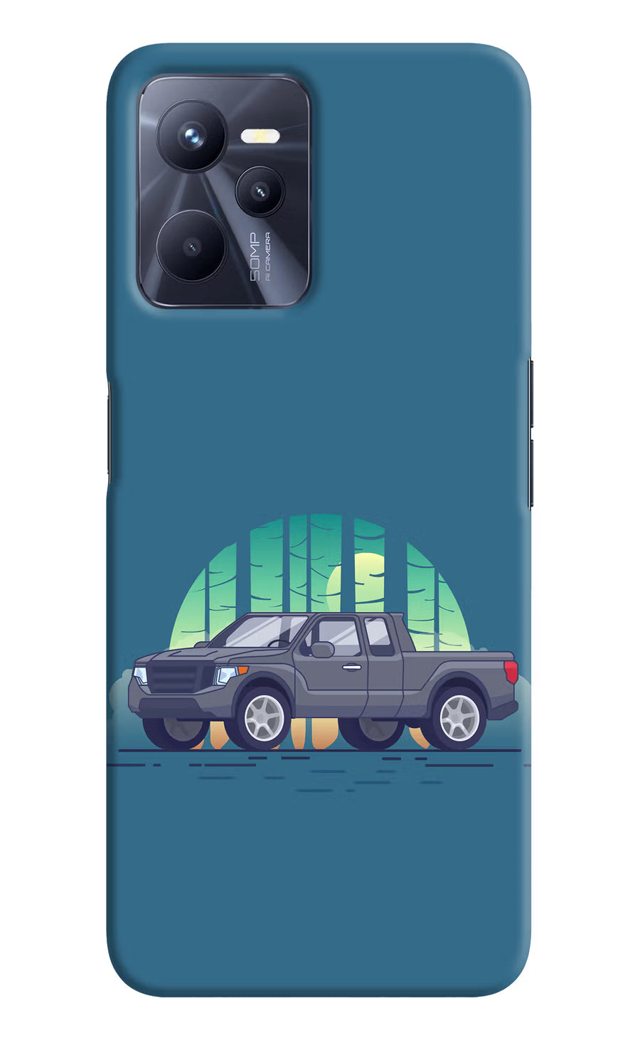 Retro Garage Vibe Realme C35 Back Cover, Hard case