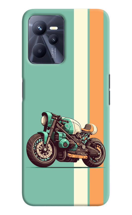 Striped Moto Drift Realme C35 Hard Case Back Cover by Casekaro