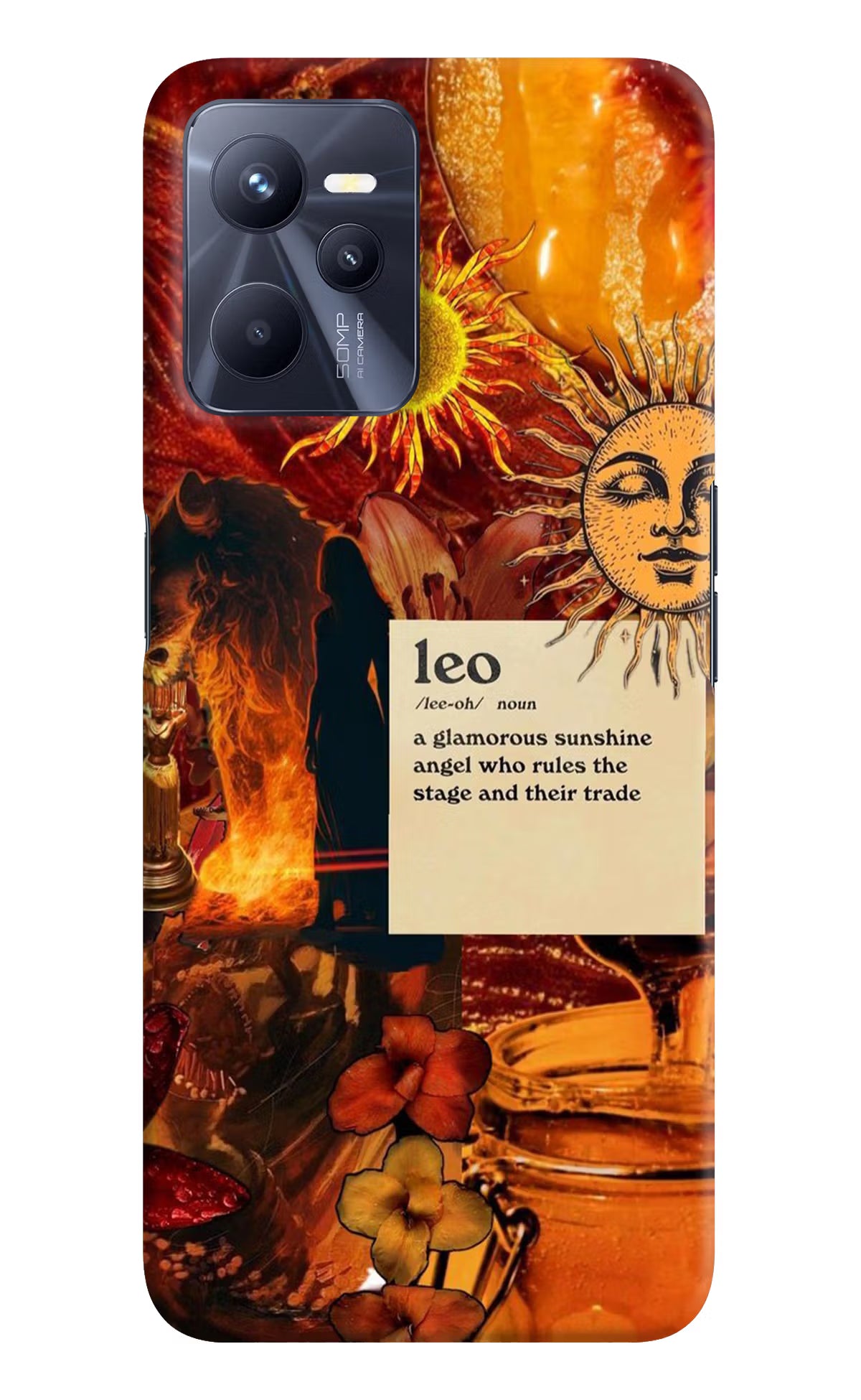 Leo Zodiac Realme C35 Hard Case Back Cover by Casekaro