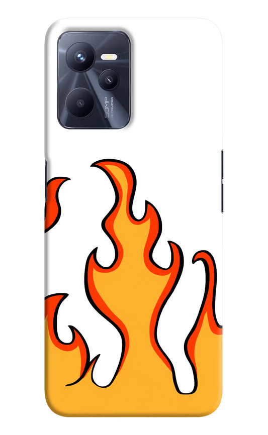 Fired Up – White Realme C35 Hard Case Back Cover by Casekaro
