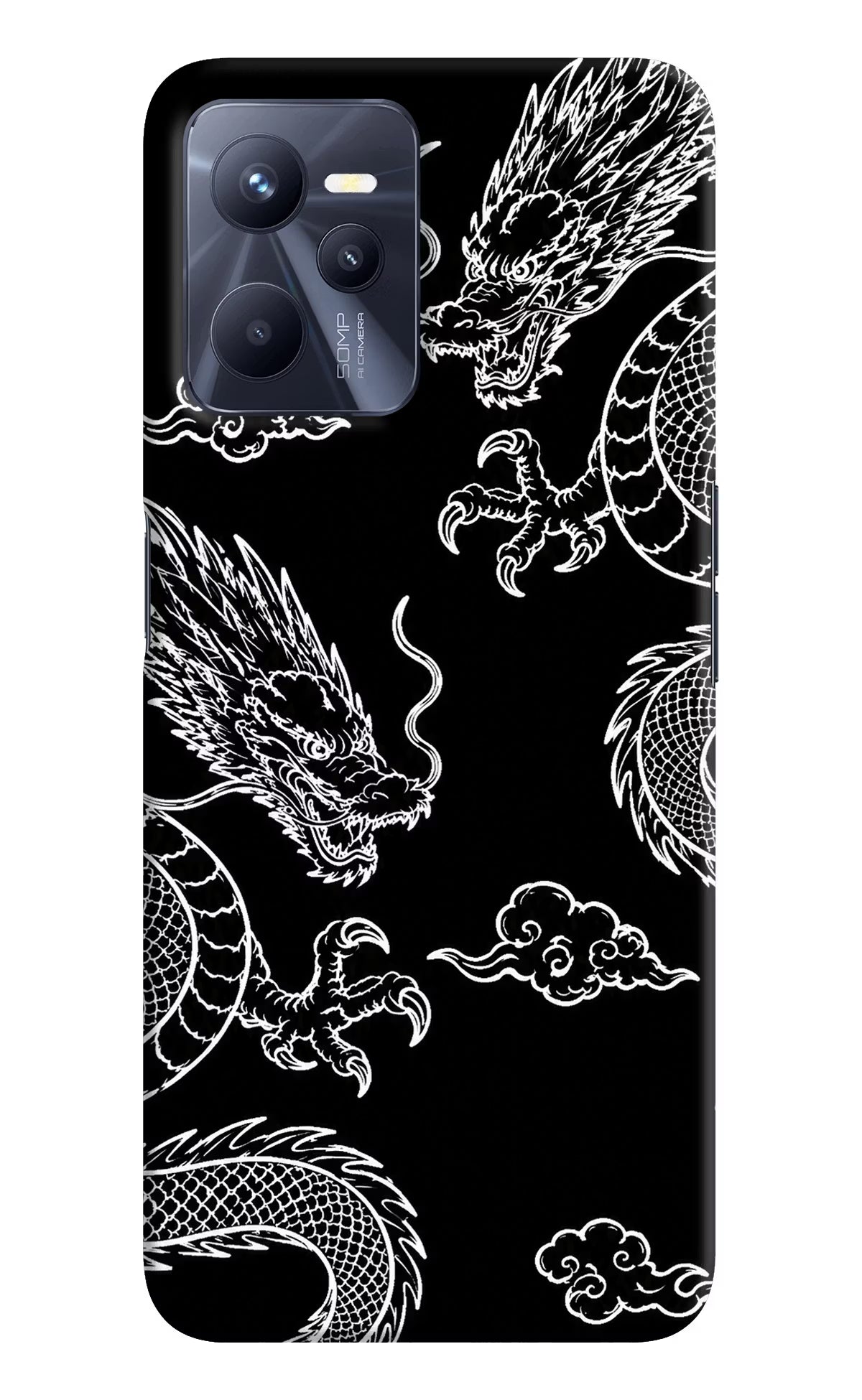 Twin Dragons Realme C35 Hard Case Back Cover by Casekaro