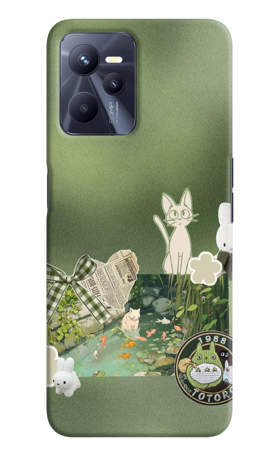 Aesthetic anime Realme C35 Back Cover, Hard case