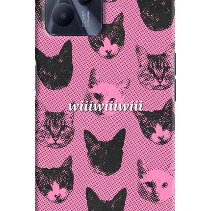 Pink Cats Realme C35 Hard Case Back Cover by Casekaro