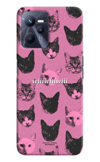 Pink Cats Realme C35 Hard Case Back Cover by Casekaro