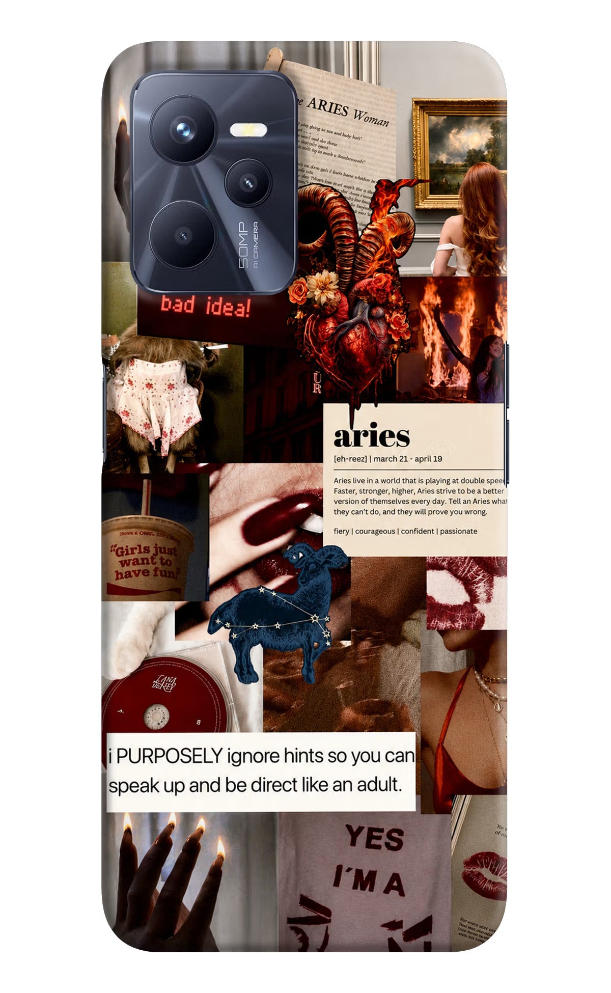 Zodiac Aries Realme C35 Back Cover