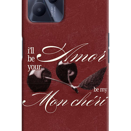 Velvet Cherry Realme C35 Hard Case Back Cover by Casekaro