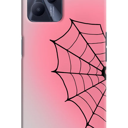 Pink Web Realme C35 Hard Case Back Cover by Casekaro