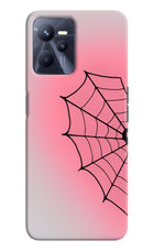 Pink Web Realme C35 Hard Case Back Cover by Casekaro
