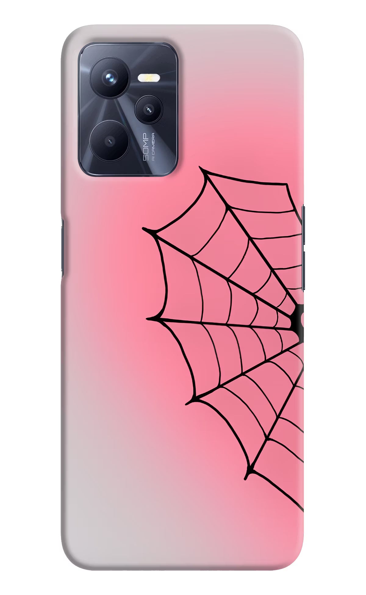 Pink Web Realme C35 Back Cover