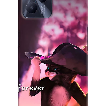 Forever Cat Realme C35 Hard Case Back Cover by Casekaro