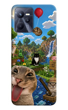 Minecraft Cat Chaos Realme C35 Hard Case Back Cover by Casekaro